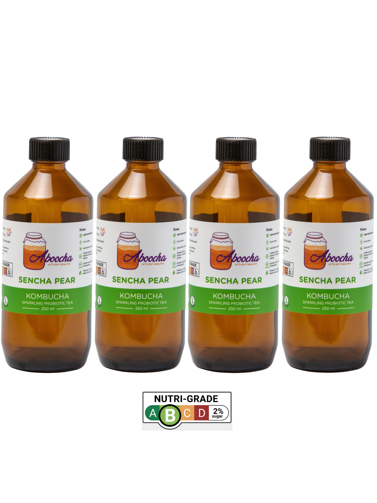 Bundle of 4- Sencha Pear Kombucha