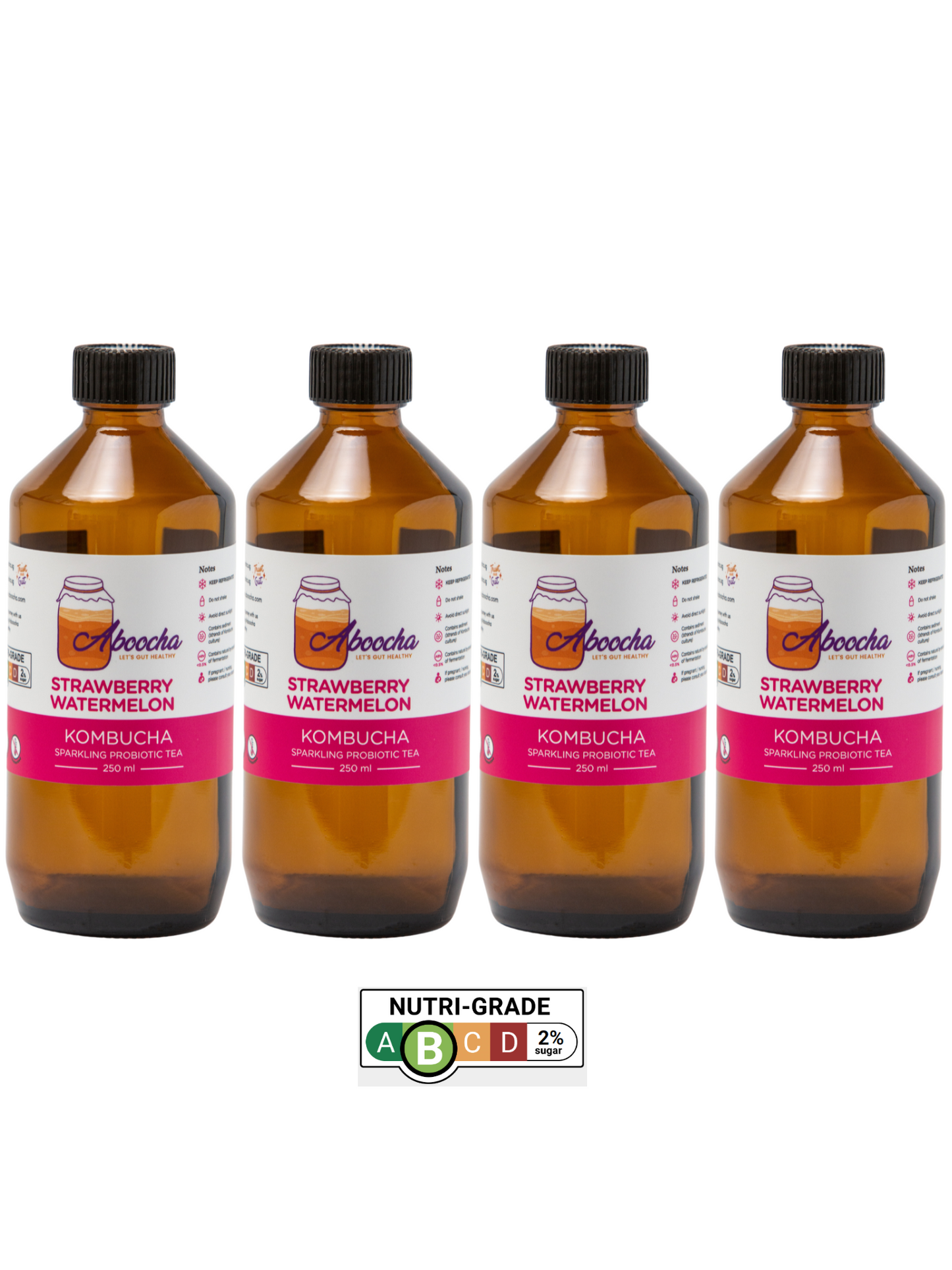 Bundle of 4- Strawberry Watermelon Kombucha